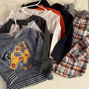 Boys Long-Sleeved Plane Shirts Bundle 18-24 Months